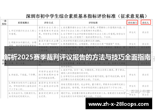 解析2025赛季裁判评议报告的方法与技巧全面指南